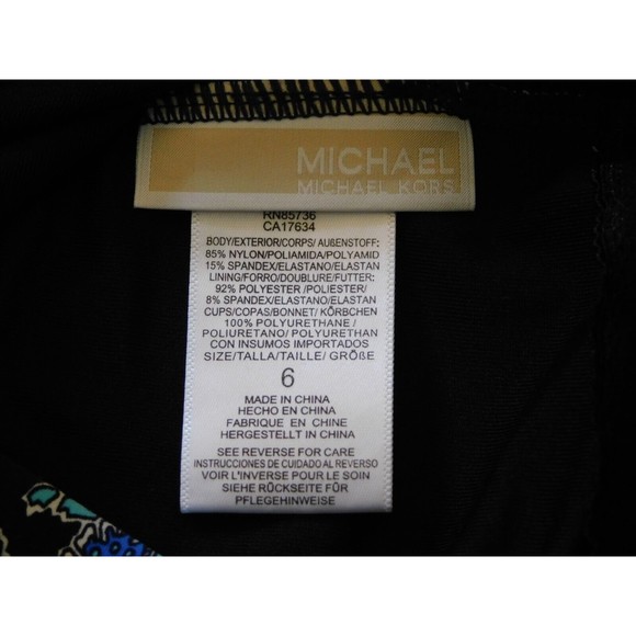 Michael Kors Swimsuit Women's One Piece Blue Strapless Swim Suit Size 6 - Picture 6 of 9